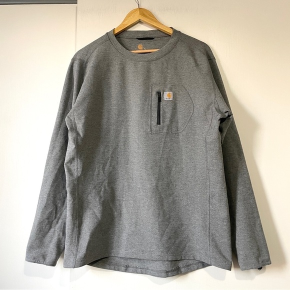 Carhartt Men's Base Force Heavyweight Crew in Grey - Picture 2 of 9